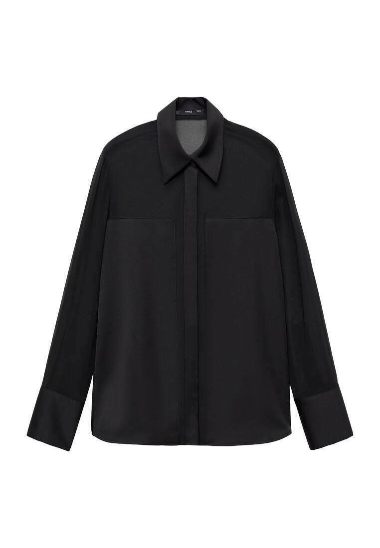 Mango Overhemdblouse zwart