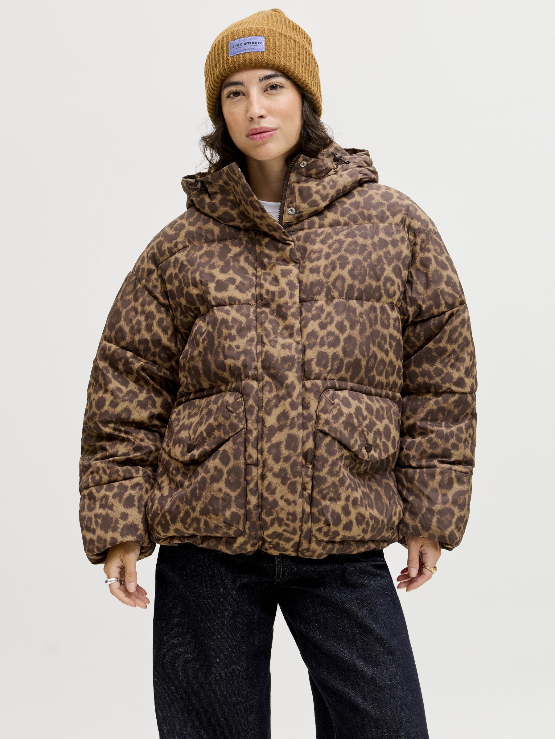 JJXX JXANA LEOPARD - Winter jacket - toasted coconut/multi