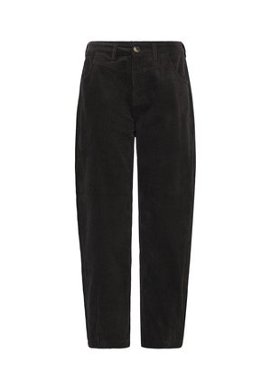 PULZ, PZEY UHW TAPERED LEG - Pantalon classique - espresso