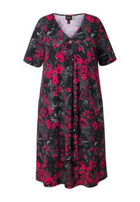 Ulla Popken PRINT - Trikoomekko - graphite grey