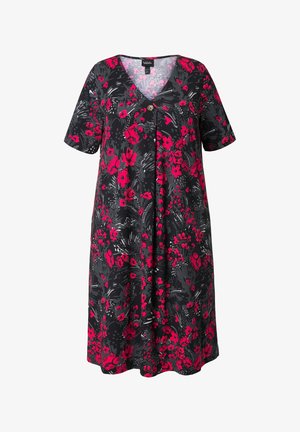 Ulla Popken PRINT - Jerseykleid - graphite grey