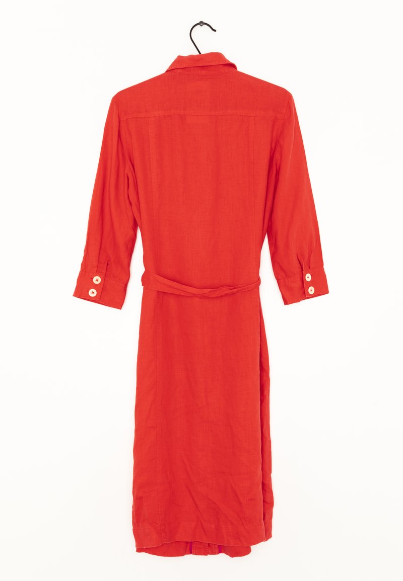 boden red shirt dress Ruby Collarless Shirt Dress - Rouge, Bow Scatter