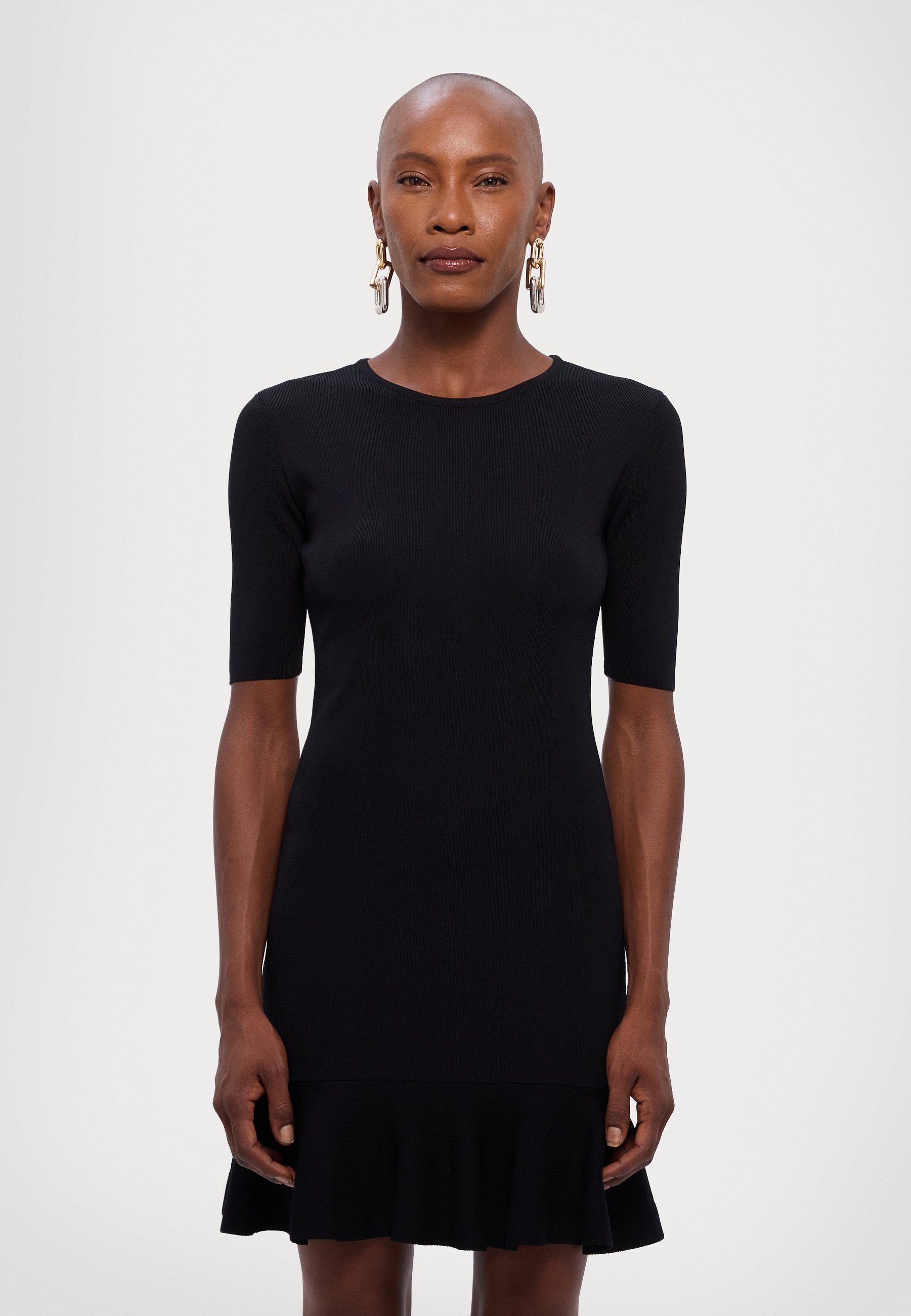 armani exchange black dress Armani Exchange Dress With Appliqus  FashOnFire