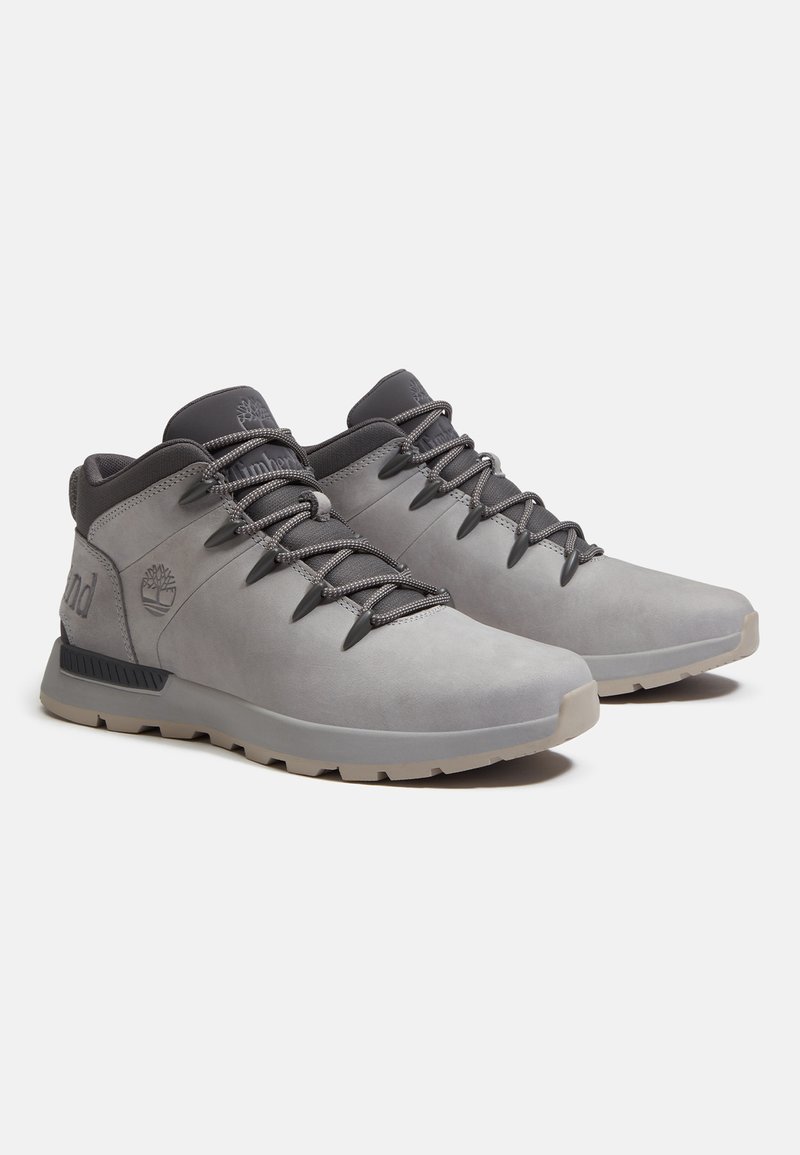 Timberland MID LACE SNEAKER - Tenisky - lt grey nubuck w lt grey