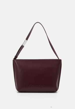 EMBOSSED LOGO MEDIUM - Shopper - oxblood