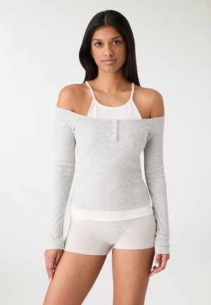 INTEGRATO - Maglietta a manica lunga - var grigio chiaro melange