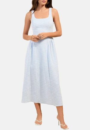 Friends Like These, REGULAR FIT - BOUCLE FULL SKIRT PROM MIDI DRESS . - Denné šaty - blue boucle