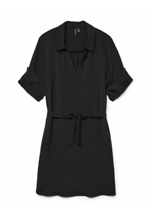 Vero Moda KLEID VMALVA KURZES KLEID - Rochie tip cămașă - black
