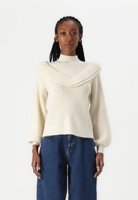 VILA VIBOOBA FRILL - Maglione - birch