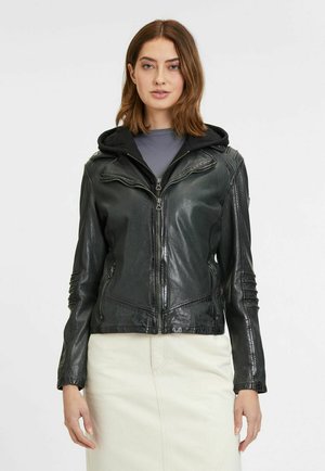 WFLURA - Leren jas - forest green