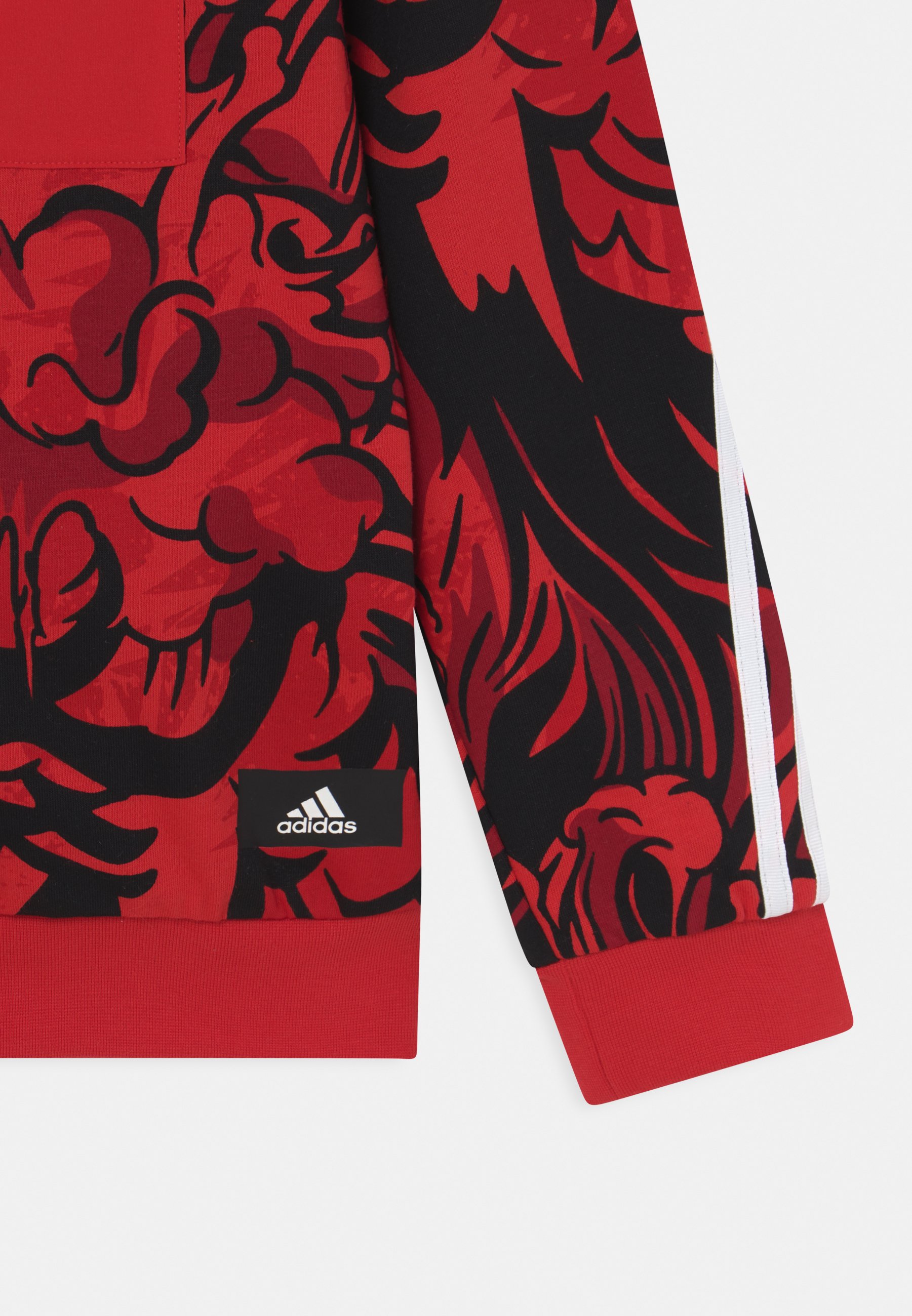 adidas Performance HOOD UNISEX - Sweater met rits - vivid  red/black/white/Rood - Zalando.nl