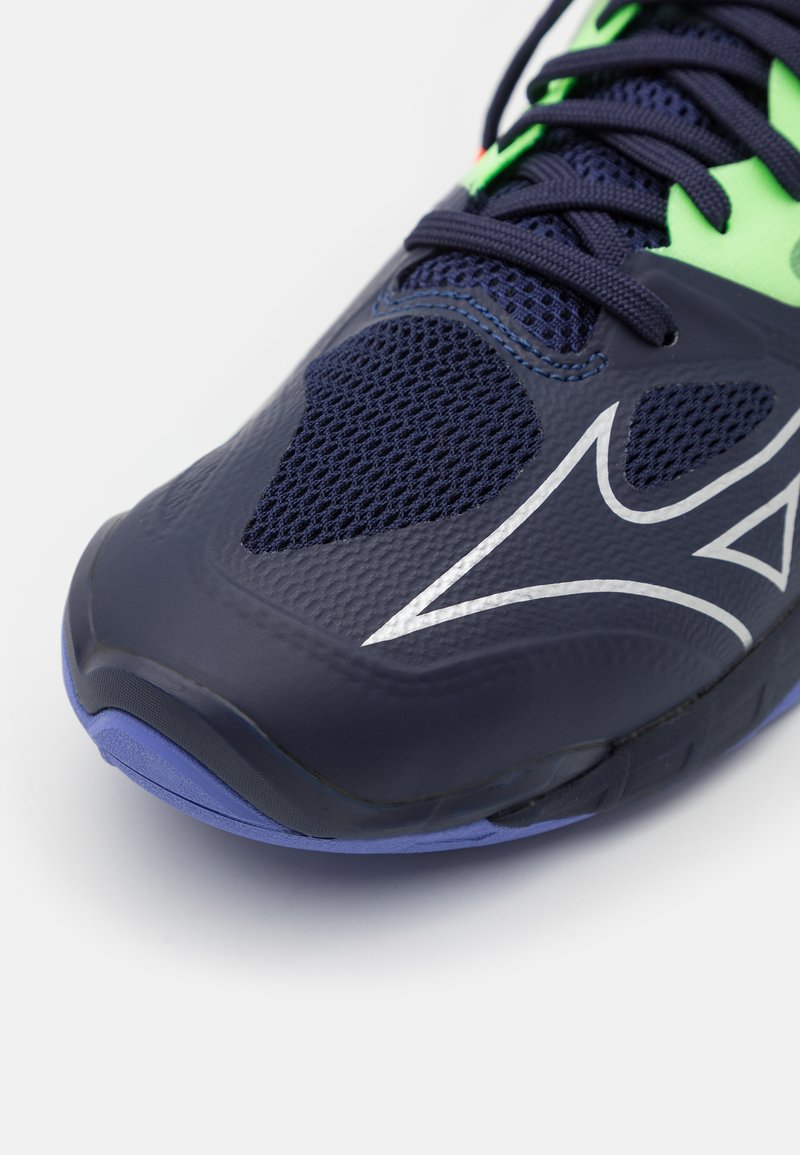 Mizuno WAVE MIRAGE 5 - Handballschuh - evening blue/techno green 