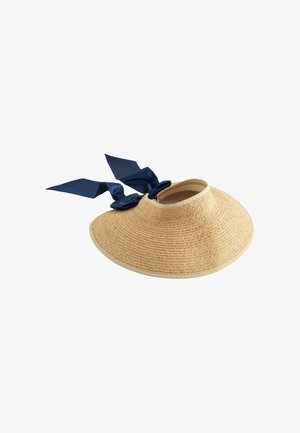 Laura Ashley, BOW DETAIL STRAW VISOR HAT - Hat - natural