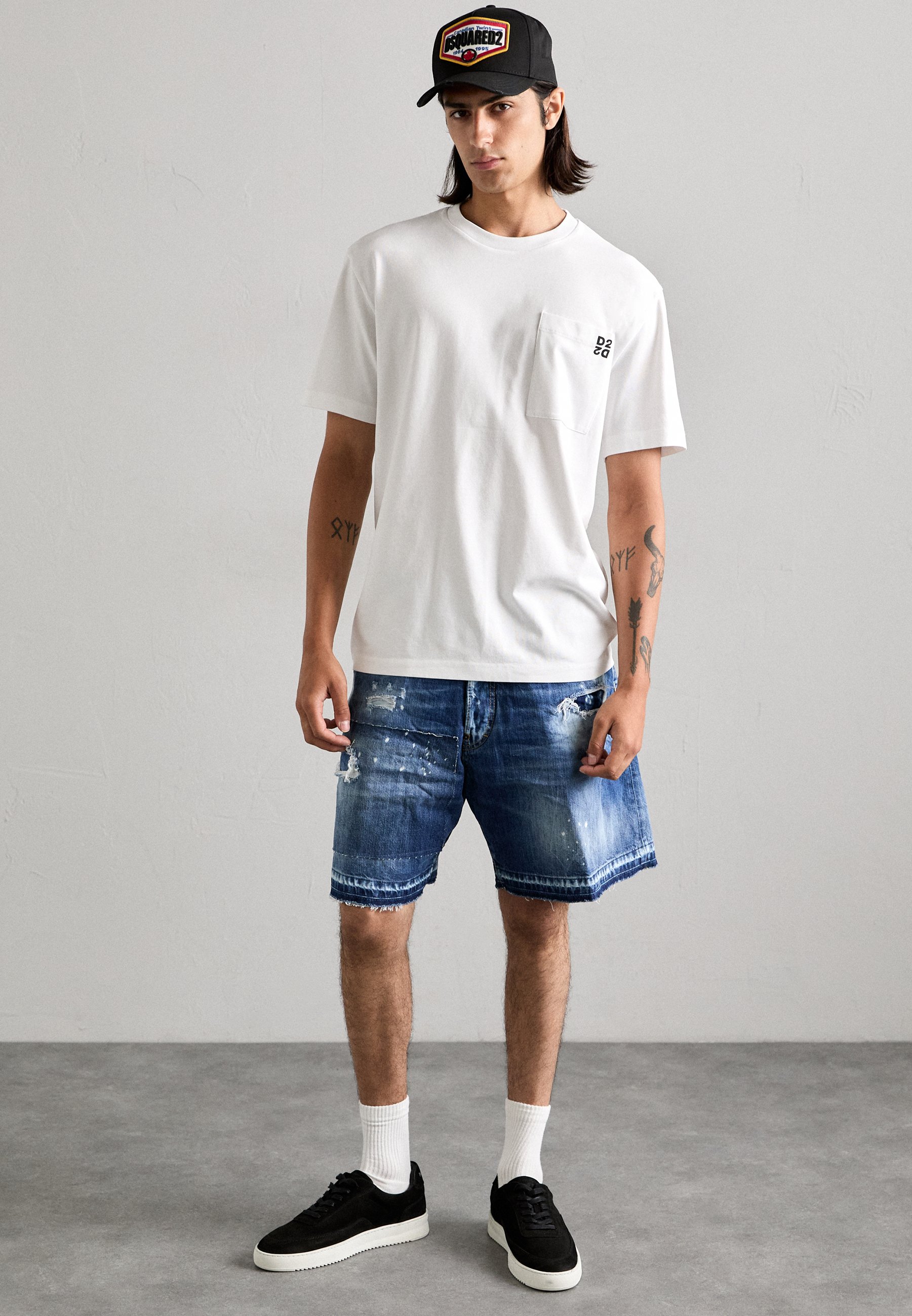 Dsquared2 Short en jean - navy blue/denim bleu - ZALANDO