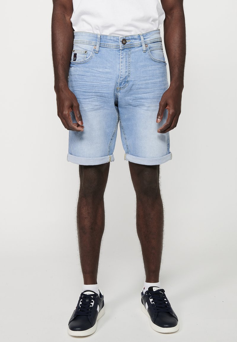 Koroshi - STRECTH   BERMUDA - Jeansshort - azul cl   light blue, Vergroten