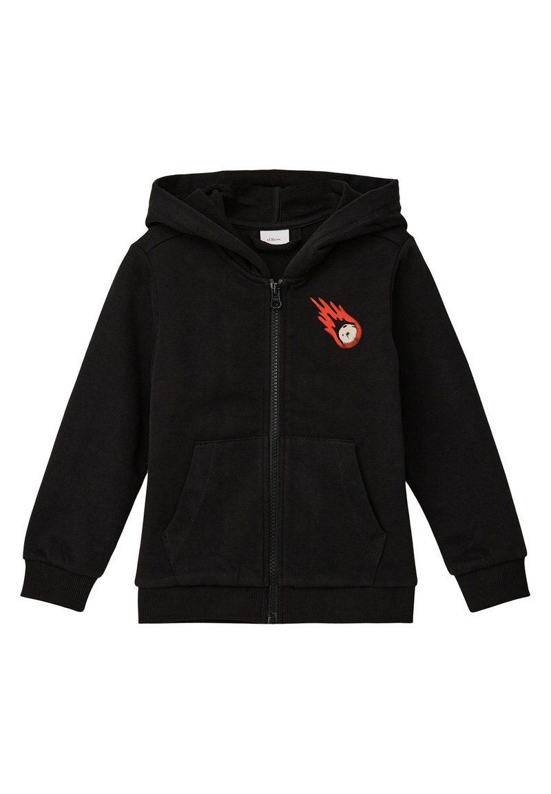 s.Oliver Sweater met rits zwart