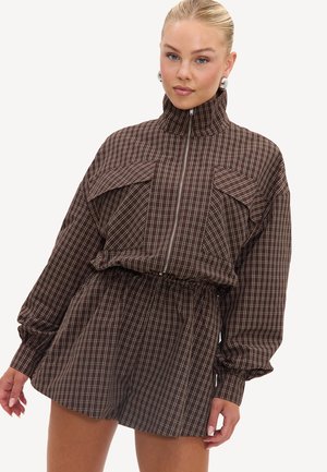LOAVIES, SHINE EVEN BRIGHTER - Mono - brown dark   checks