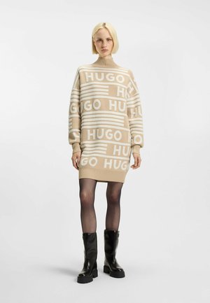 SISMINY - Gebreide jurk - open beige twelve