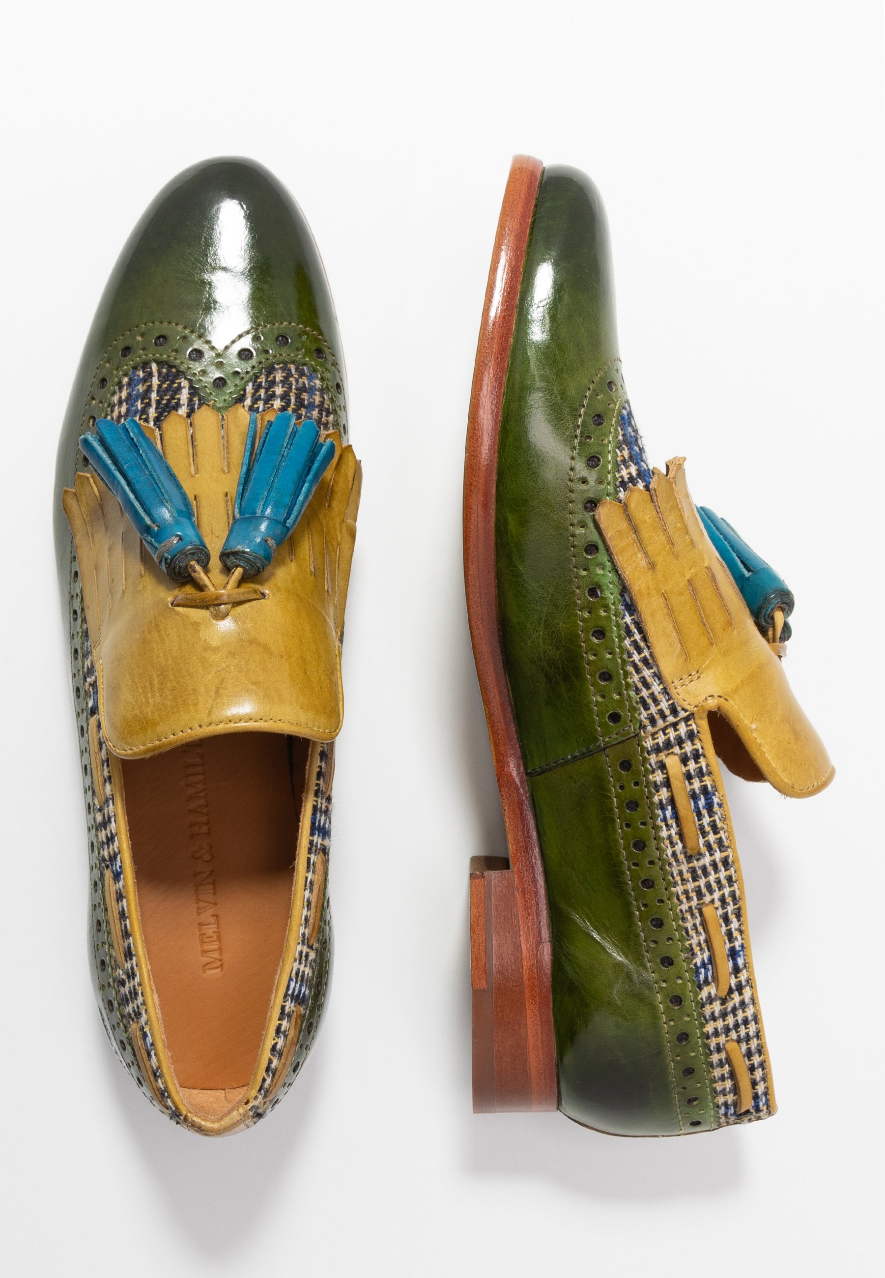 Melvin & Hamilton SELINA - Slippers - maroccan blue/olivine Melvin & Hamilton SELINA - Slippers - maroccan blue/olivine