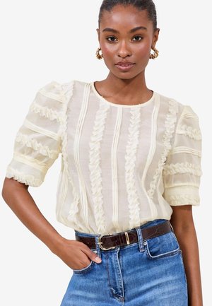 Lipsy REGULAR FIT - PUFF SLEEVE DETAIL - Blouse - cream