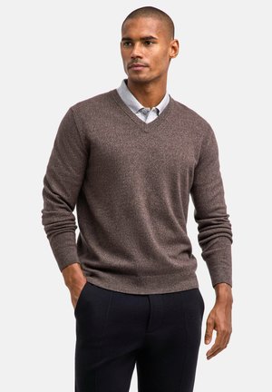 Strickpullover - brown mel