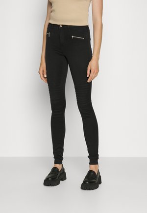 ONLY Tall ONLROYAL BIKER ZIP - Jeans Skinny Fit - black denim