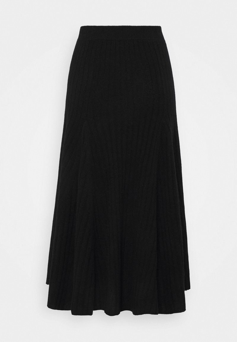 pure cashmere FLARED SKIRT - A-vonalú szoknya - black