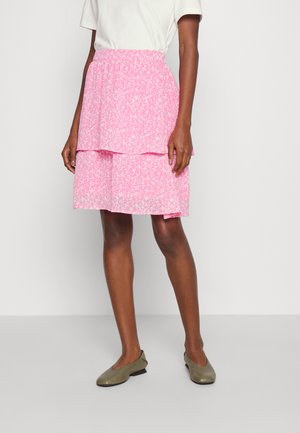 MSCH Copenhagen RIKKELIE SHORT SKIRT  - A-vonalú szoknya - white/pink
