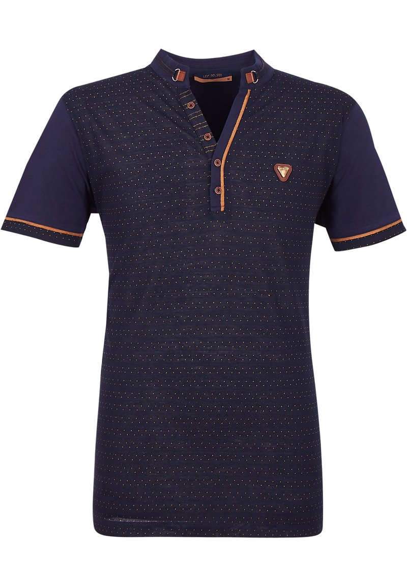 Herren T-Shirts basic | Leif Nelson T-Shirt print blau - RH08427 Herren T-Shirts basic | Leif Nelson T-Shirt print blau - RH08427