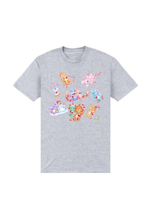 CARE BEARS CHRISTMAS CANDY CANE MONTAGE - Camiseta estampada - heather grey