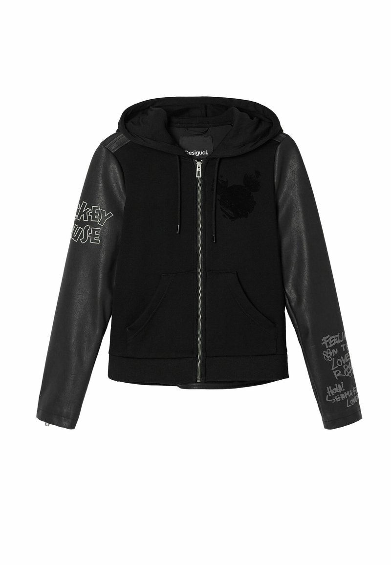 Desigual Imitatieleren jas zwart