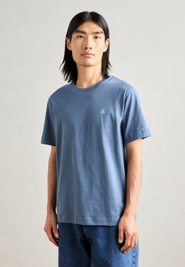 SHORT SLEEVE LOGO PRINT CREWNECK - Basic T-shirt - storm