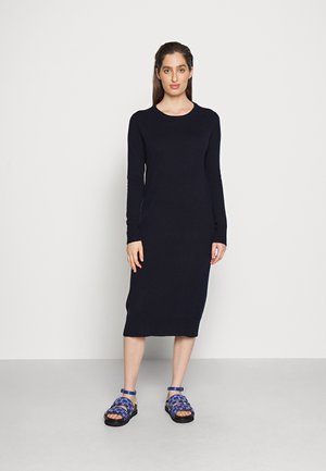 CREW NECK DRESS - Strickkleid - dark navy