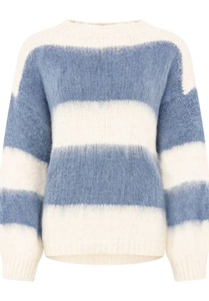 Zwillingsherz, KUSCHEL PULLOVER STREIFEN - Jumper - blau