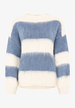 Zwillingsherz, KUSCHEL PULLOVER STREIFEN - Jumper - blau
