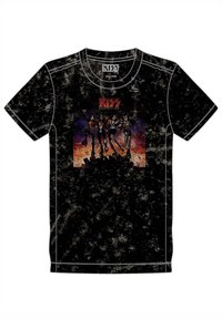Paradiso Clothing KISS DESTROYER SNOW WASH - Print T-shirt - black