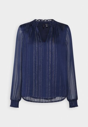 Vero Moda, VMTINKA TIE - Blouse - navy blazer/silver