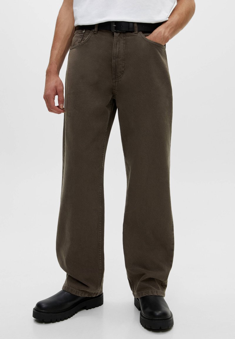 PULL&BEAR WIDE LEG Jeans Relaxed Fit brown/braun Zalando.at