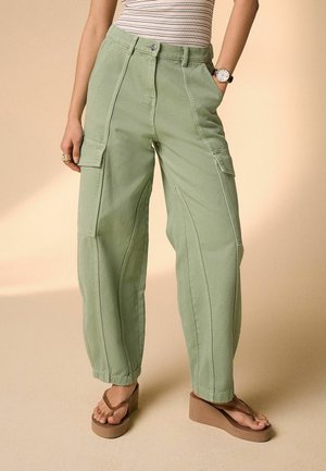 Next, TALL FIT - BARREL LEG CARGO TROUSERS . - Kargopüksid - khaki green