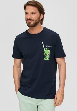 s.Oliver, FRONTPRINT - T-shirt con stampa - navy