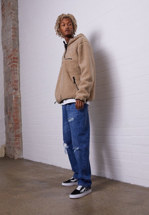 Fleecepullover - camel