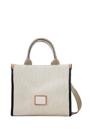 DE CON CREMALLERA - Bolso de mano - beige