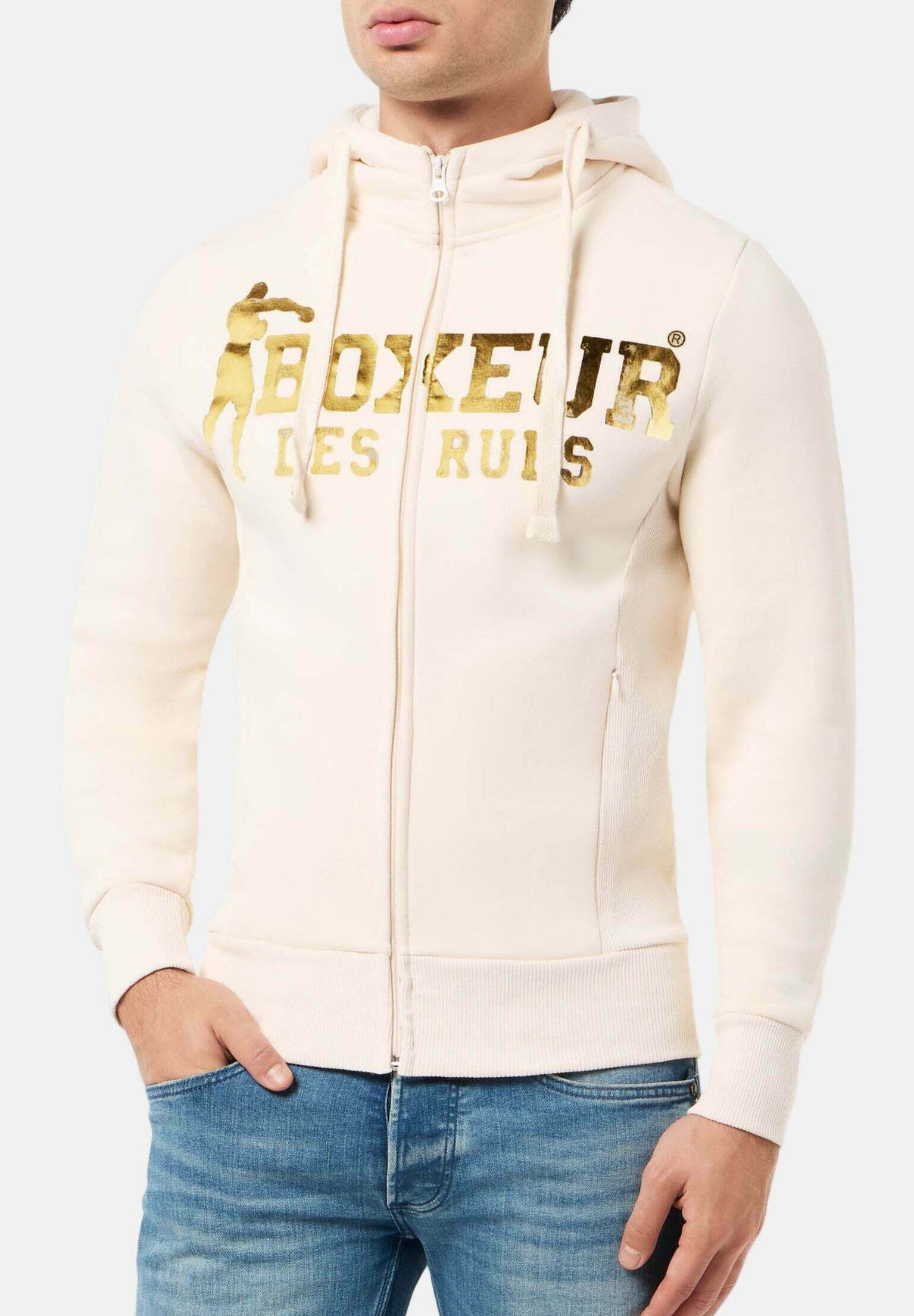 Boxeur Des Rues Zip-up sweatshirt - beige - Zalando