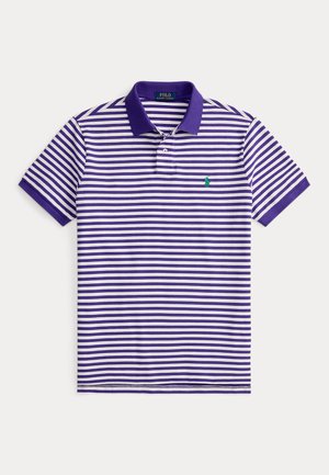 CUSTOM SLIM FIT STRIPED MESH POLO SHIRT - Πόλο - cabana purple/white