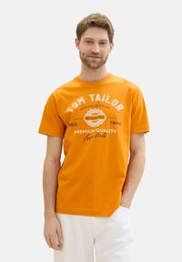 TOM TAILOR LOGO  - Marškinėliai su spaudiniu - fresh pepper orange