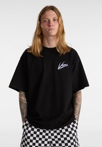 Vans BRUSH SCRIPT LOOSE FIT - Camiseta estampada - black