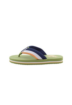 HANK002A - Varvassandaalit - acid green navy blue light orange