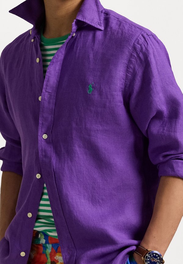 CUSTOM FIT LINEN SHIRT - Shirt - tie purple3