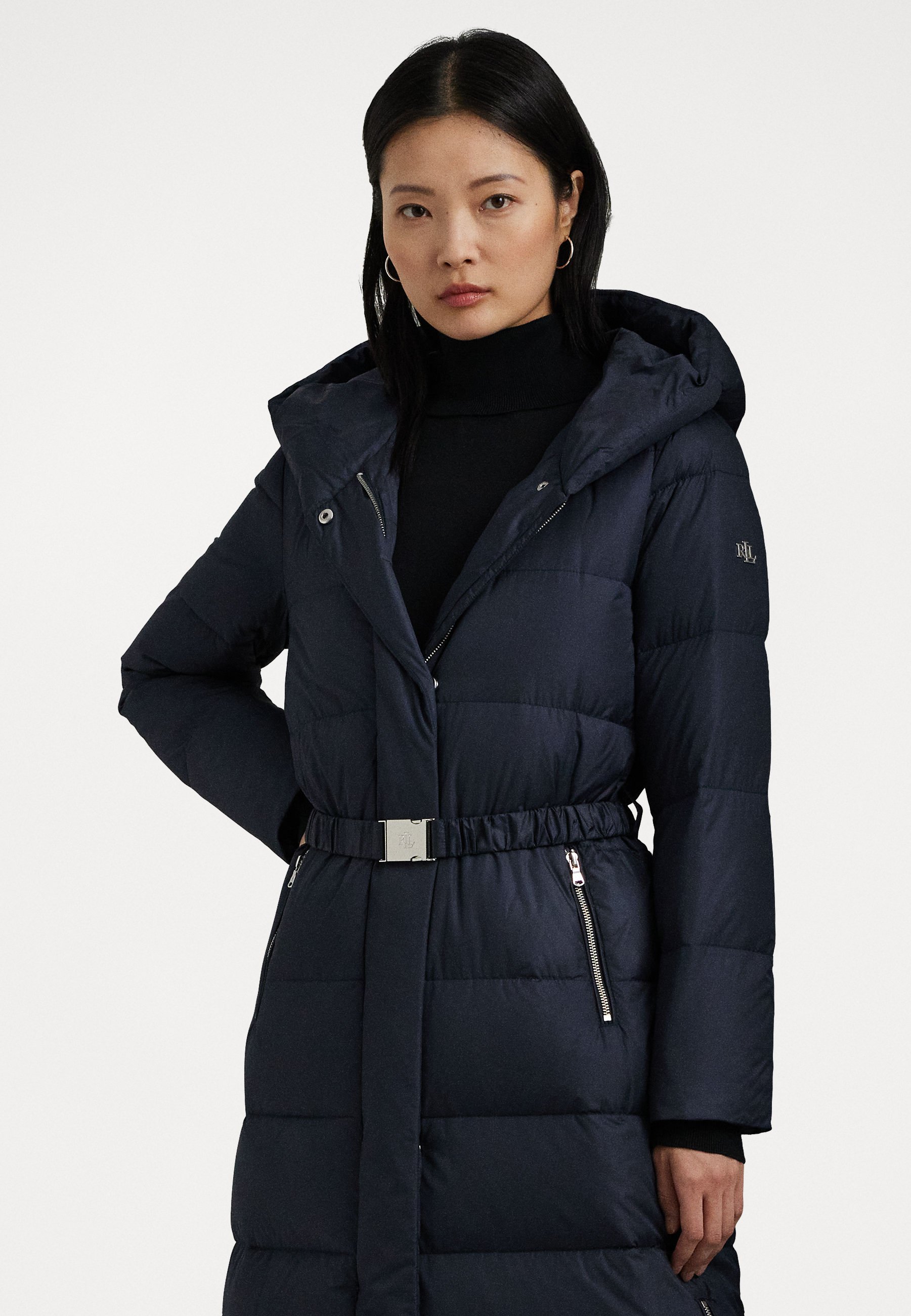 Lauren Ralph Lauren BELTED HOODED DOWN COAT - Down coat - dark 