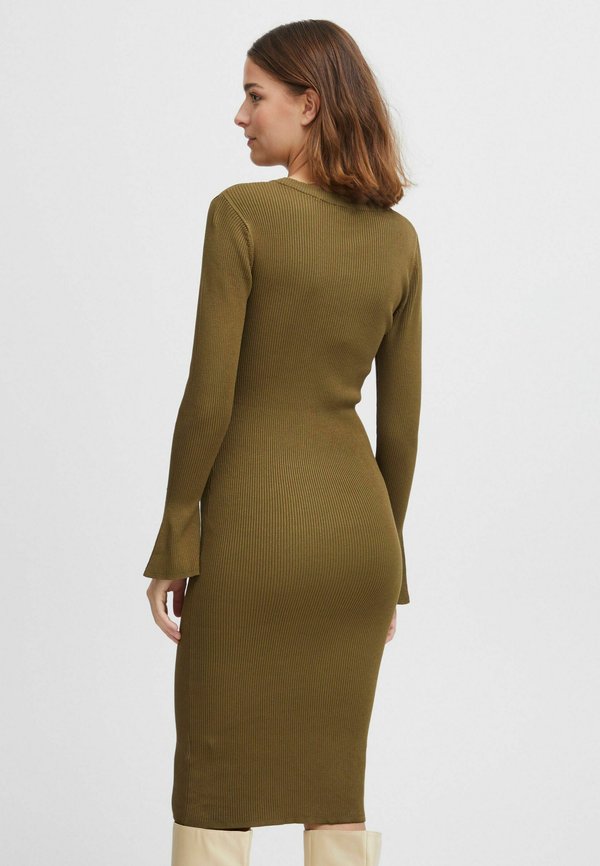 BYMMMORLA RIB DRESS - Shift dress - military olive4
